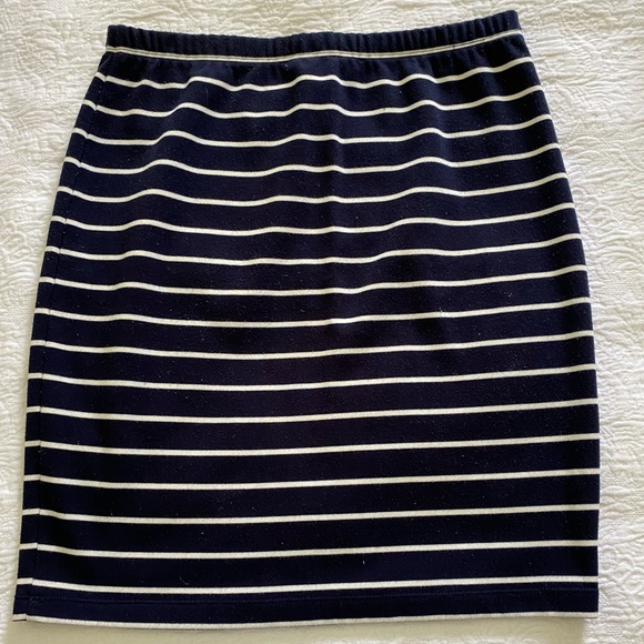 Women’s navy and white striped skirt - Picture 1 of 5